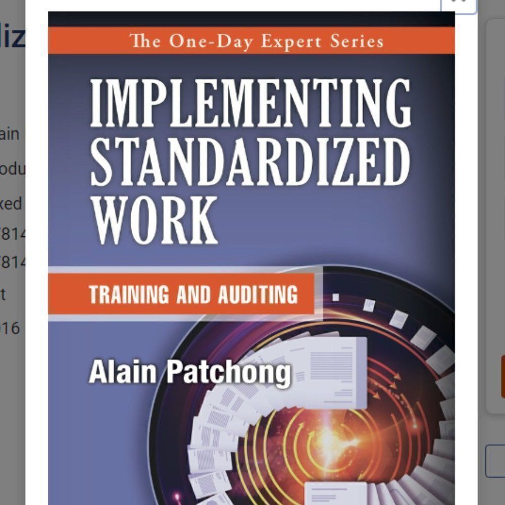 Implementing Standardized Work, 1st Edition, Training and Auditing